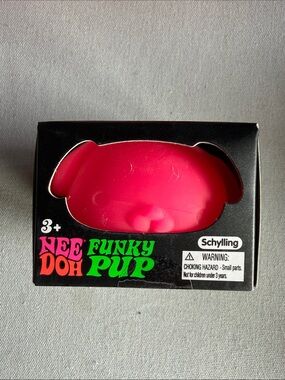 Needoh Funky Pup Toy - Neon Pink